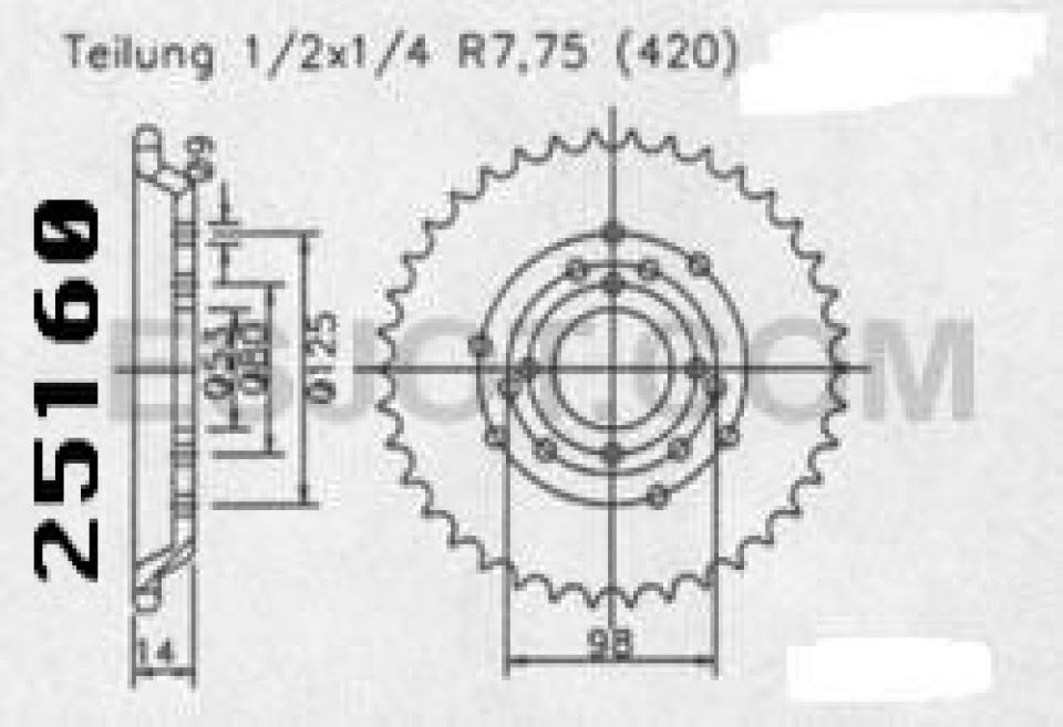 Couronne de transmission Sifam pour Moto Neuf