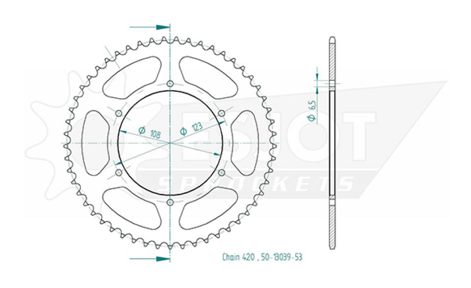 Couronne de transmission Esjot pour Moto Aprilia 50 RS4 2011 à 2016 Neuf