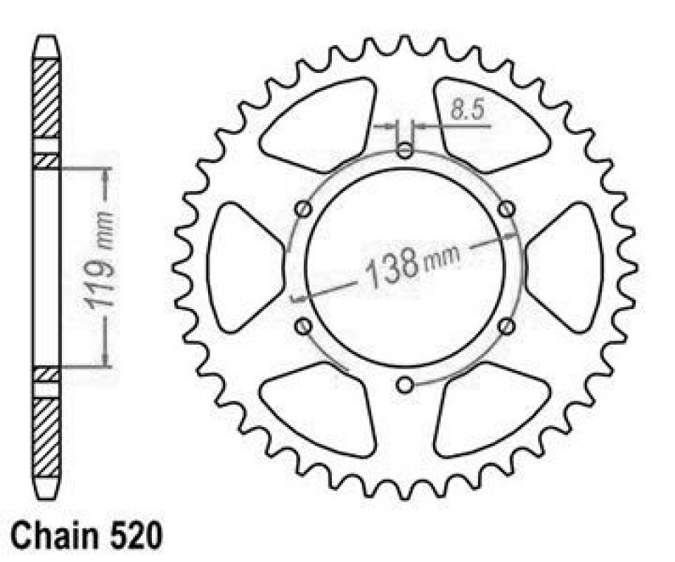 Couronne de transmission Sifam pour moto Husaberg 350 FE 1996 à 1999 Neuf