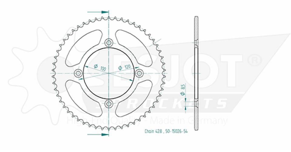 Couronne de transmission Esjot pour Moto Neuf