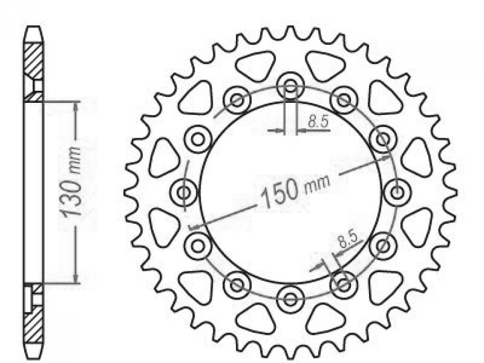 Couronne de transmission Esjot pour Moto Honda 650 Nx Dominator 1991 à 1994 Neuf