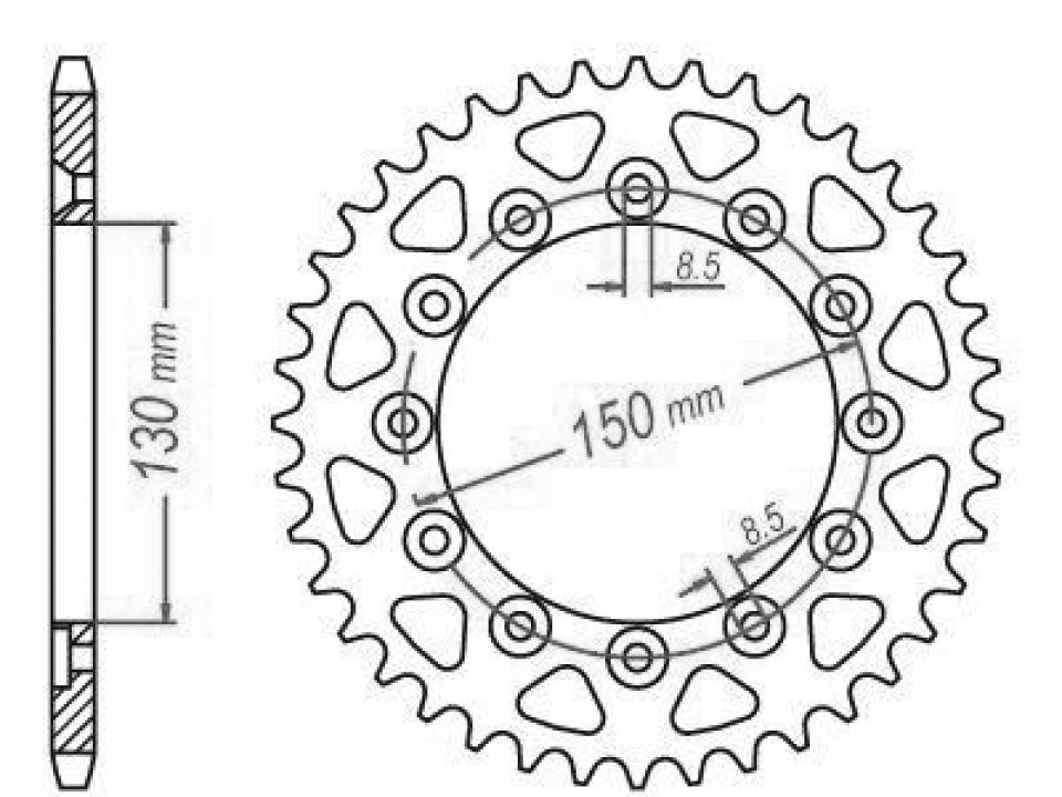 Couronne de transmission Esjot pour moto Aprilia 125 RX 1989 à 1990 48 dts P520