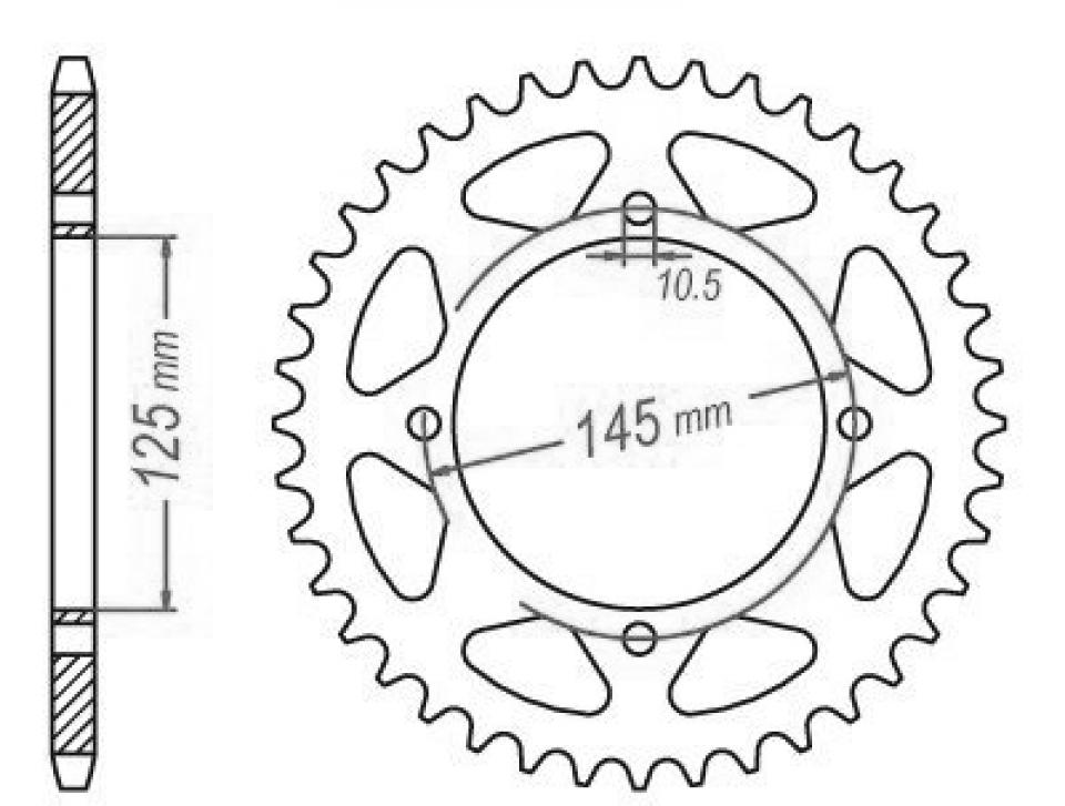 Couronne de transmission Esjot pour Moto Yamaha 400 XT 1983 à 1984 Neuf