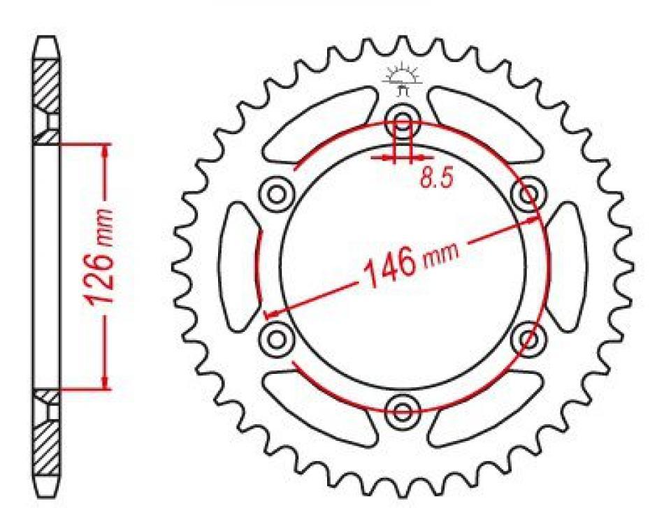 Couronne de transmission Esjot pour Moto Suzuki 400 Dr-Z S 2000 à 2009 Neuf