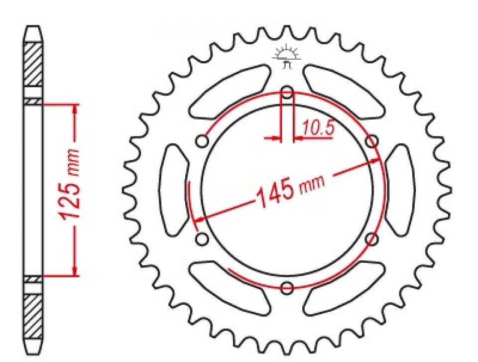 Couronne de transmission Esjot pour Moto Yamaha 750 XTZ Super tenere 1989 à 1998 Neuf