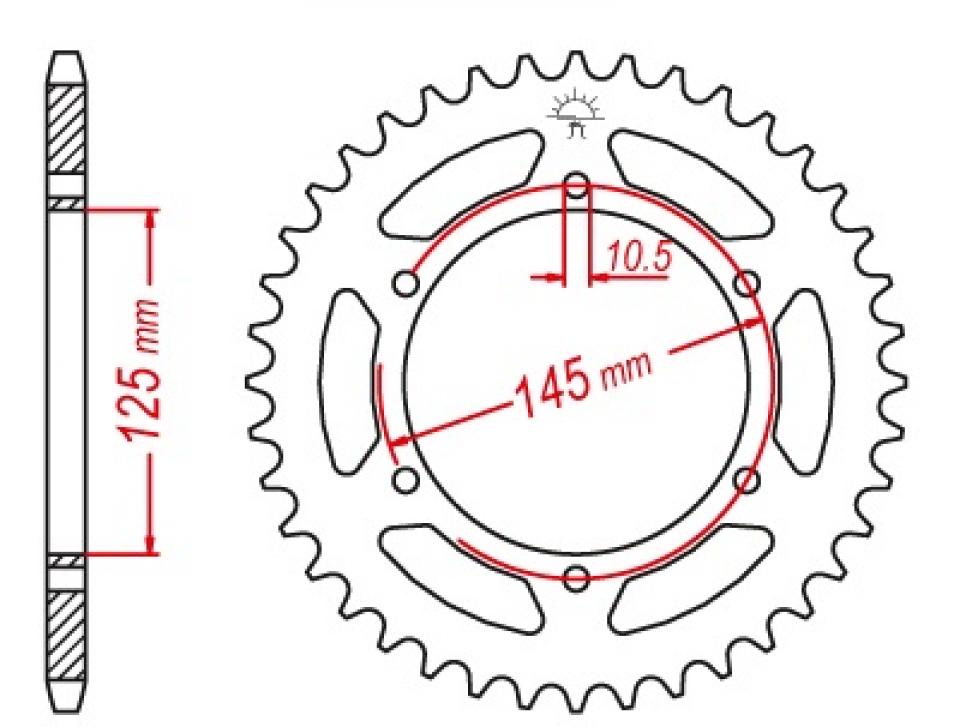 Couronne de transmission Esjot pour Moto Yamaha 600 Xj N Diversion 1995 à 2002 Neuf