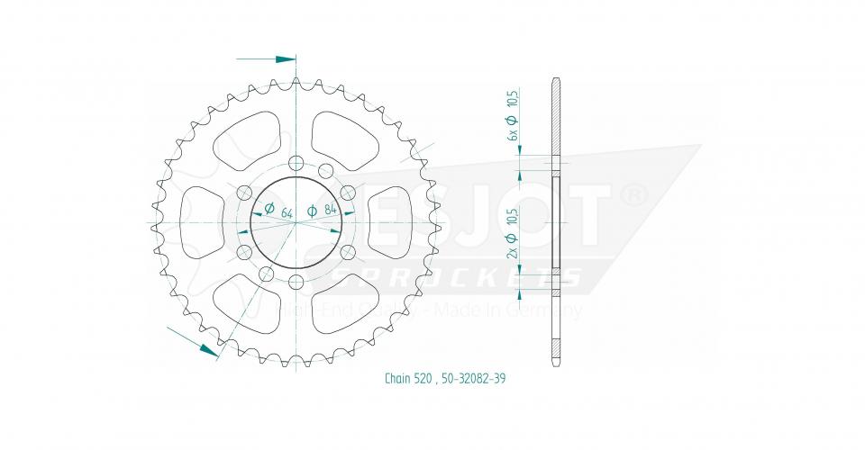 Couronne de transmission Esjot pour Auto Neuf