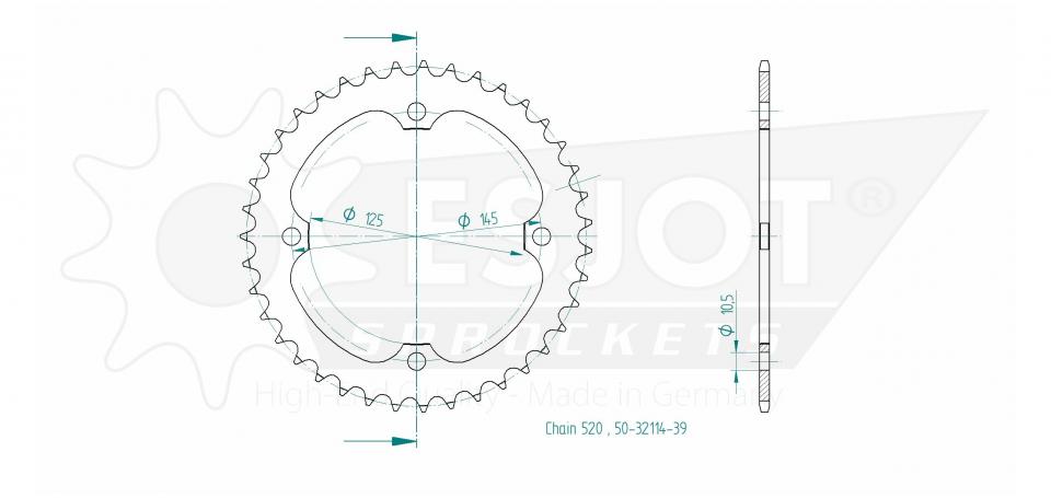 Couronne de transmission Esjot pour Auto Neuf