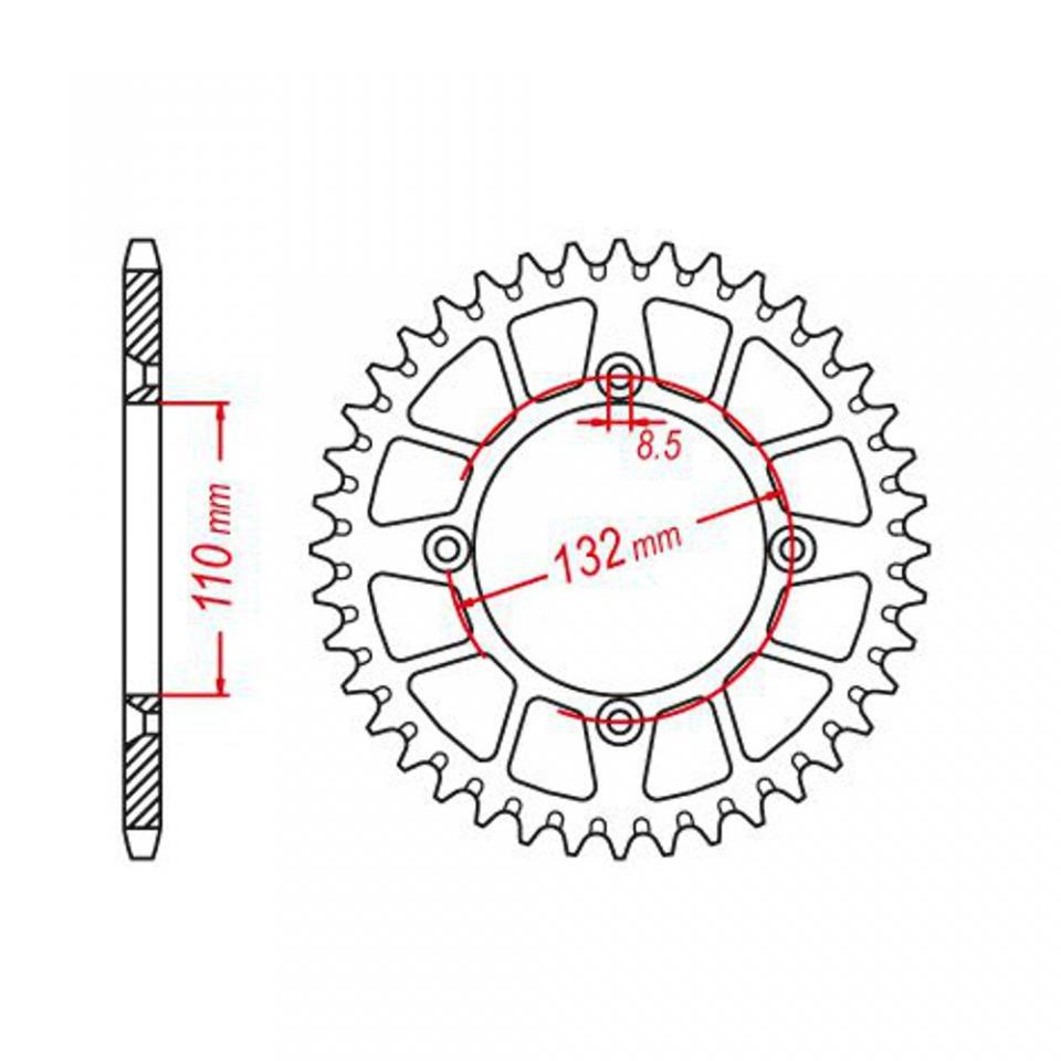 Couronne transmission Esjot pour moto KTM 85 Sx Petites Roues 2003 à 2019 Neuf