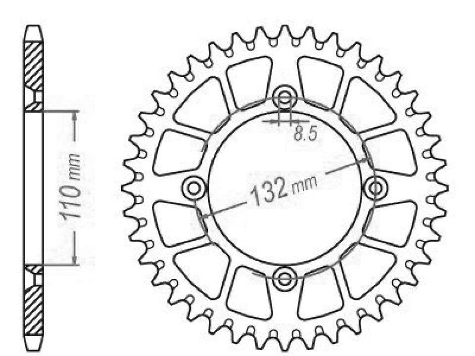 Couronne de transmission Esjot pour Moto Husqvarna 85 Tc Petites Roues 2014 à 2019 Neuf