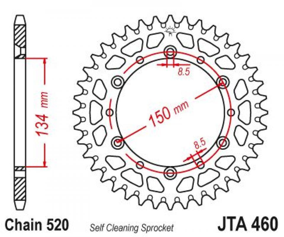 Couronne de transmission Esjot pour Moto Kawasaki 500 KX 1987 à 2004 Neuf