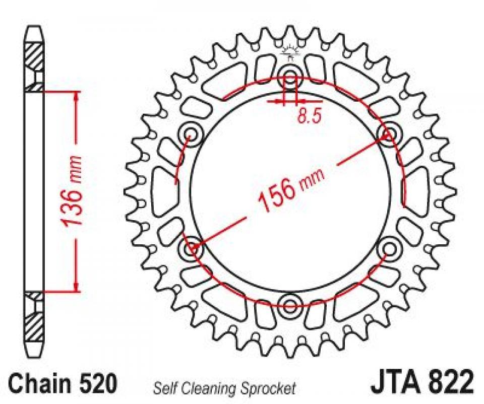 Couronne de transmission Esjot pour Moto Husqvarna 630 SMR 2003 à 2008 Neuf