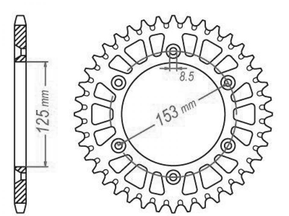 Couronne de transmission Esjot pour Moto HM 450 CRM FX 2007 à 2012 Neuf