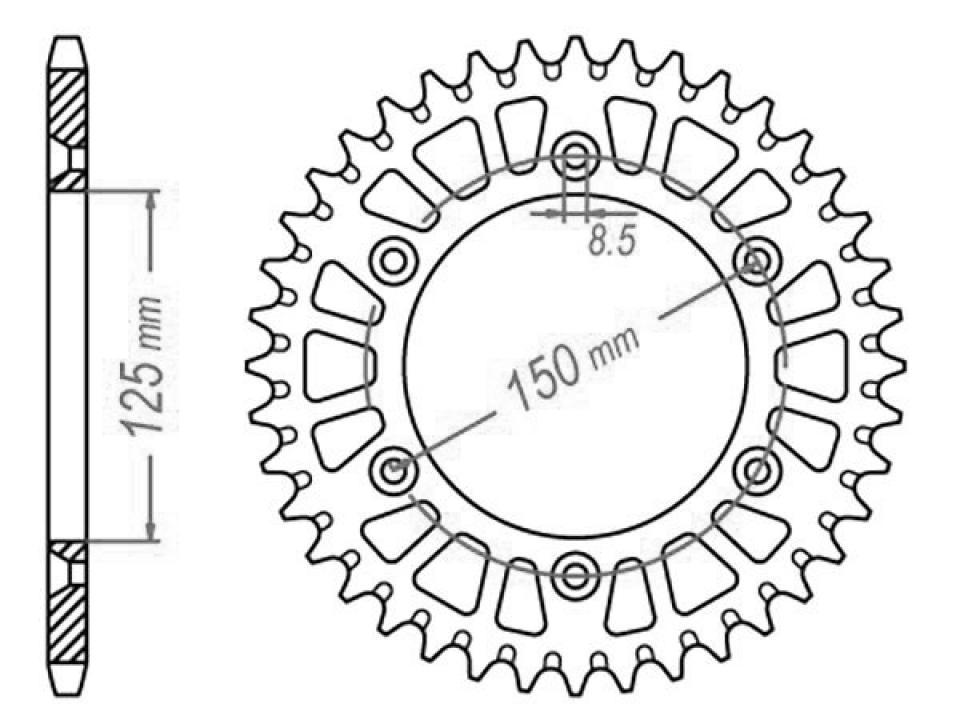 Couronne de transmission Esjot pour Moto Husqvarna 350 Fc 4T 2014 à 2019 Neuf