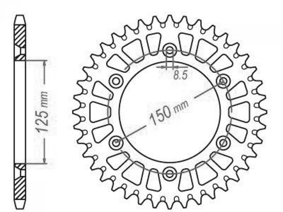 Couronne de transmission Esjot pour Moto Gas gas 250 EX 2021 à 2023 Neuf