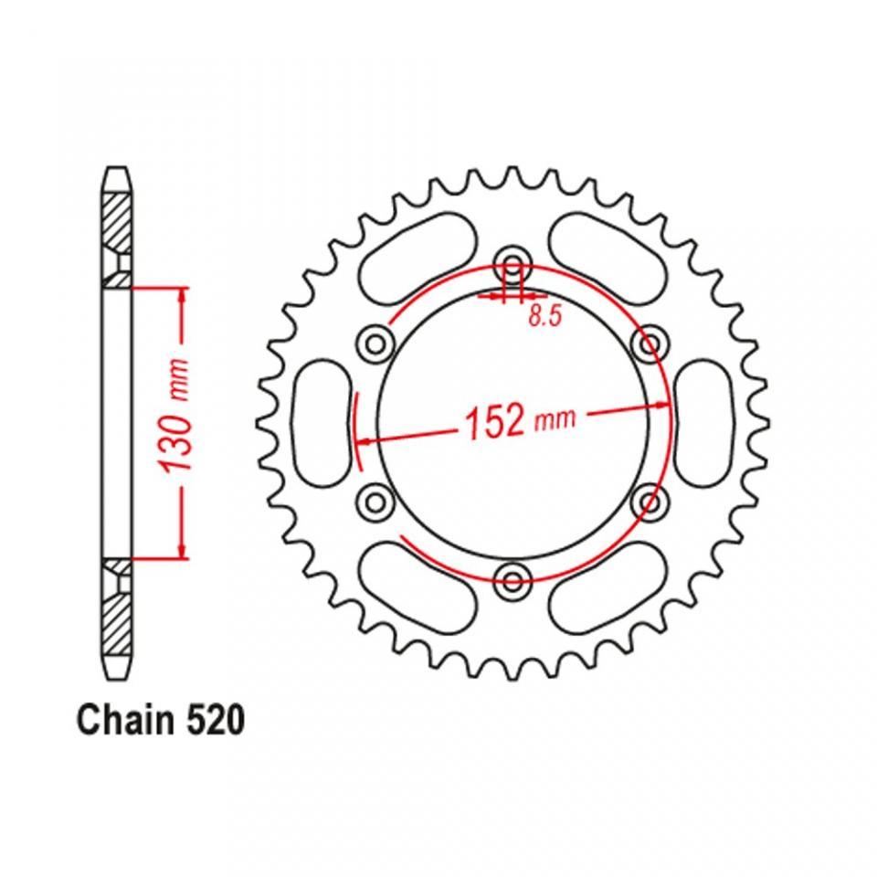 Couronne transmission Esjot pour moto BMW 450 G X 2008 à 2012 48 dents pas 520