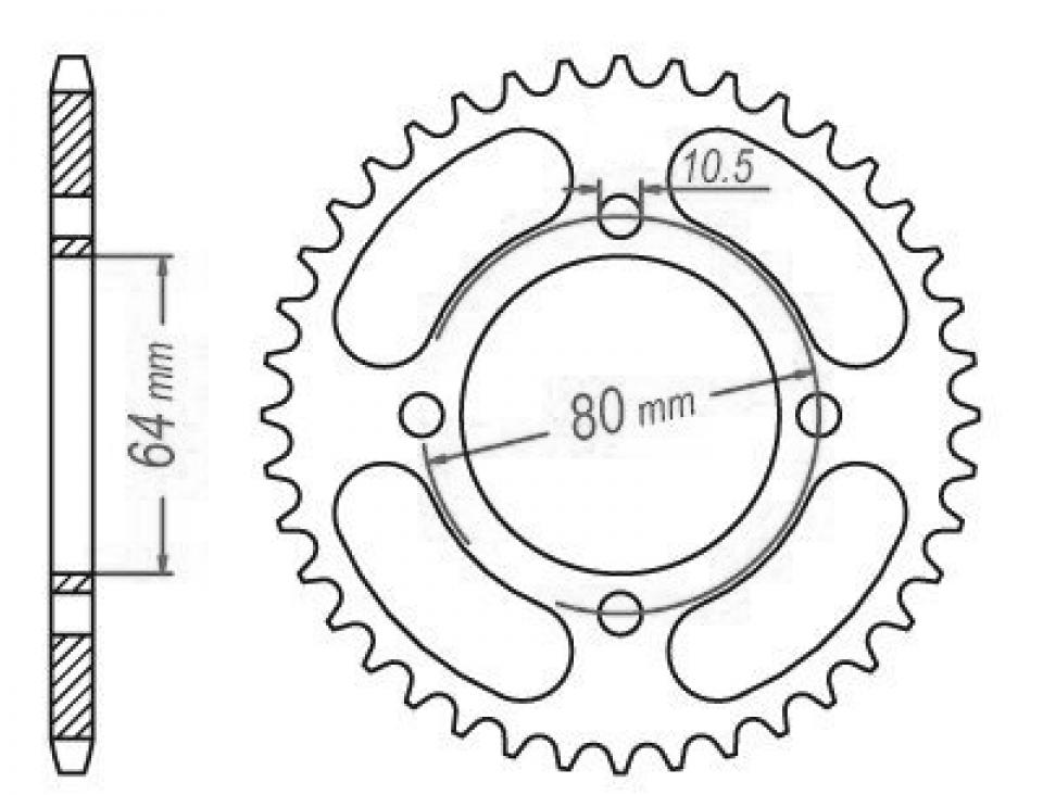 Couronne de transmission Esjot pour Quad Aeon 180 Cobra Rs 4X2 2003 à 2004 Neuf