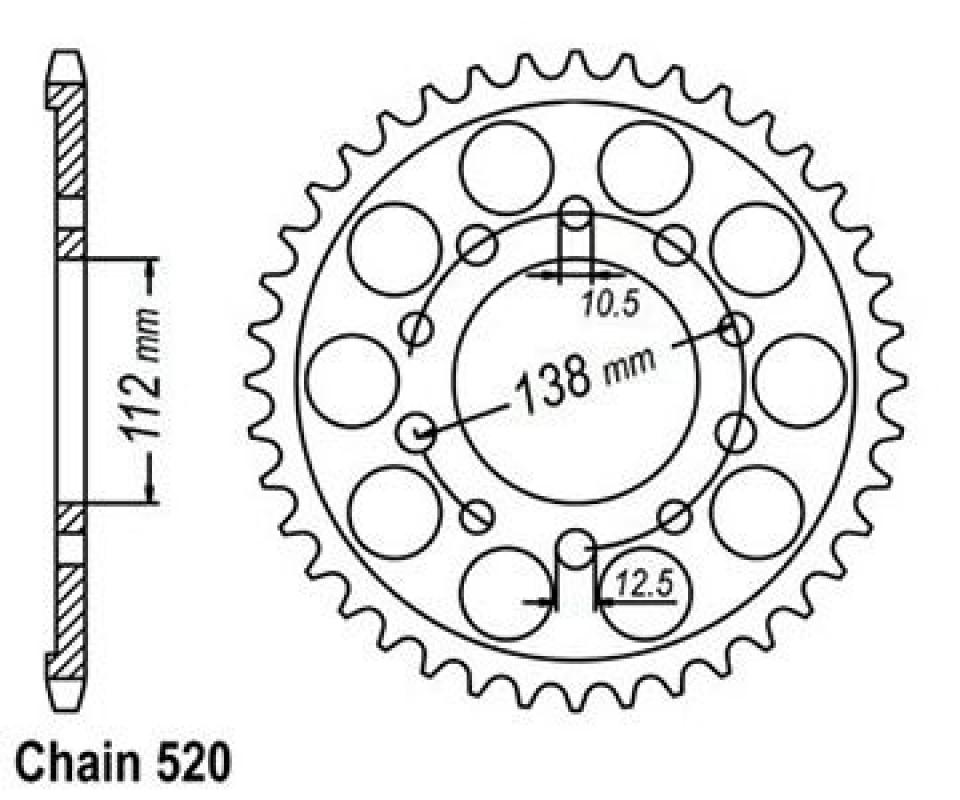 Couronne de transmission Sifam pour Moto Neuf