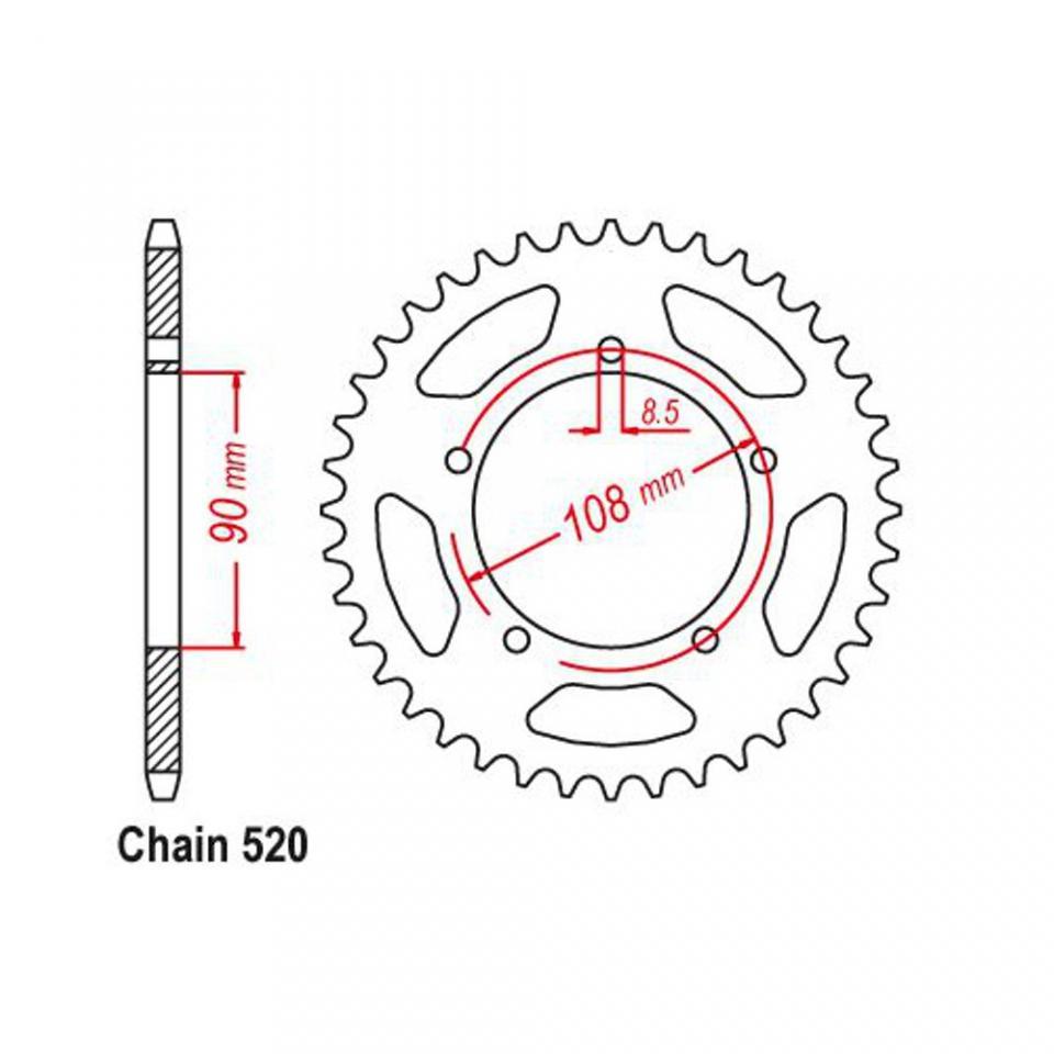 Couronne de transmission Sifam pour moto Aprilia 600 ETX 1986 à 1988 Neuf