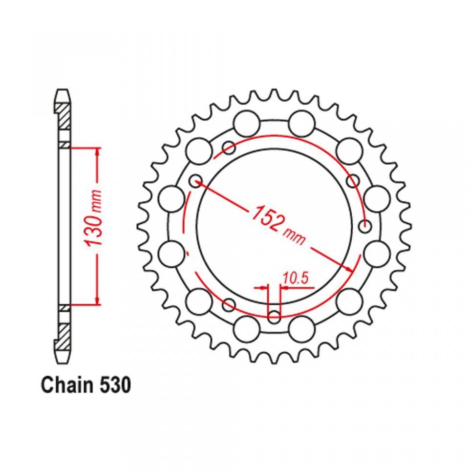Couronne transmission Sifam pour moto Cagiva 900 Elefant Ie Gt 1990 à 1993 48 d P530