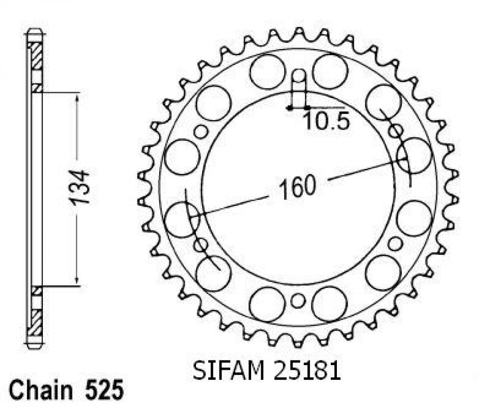 Couronne de transmission Sifam pour Moto Neuf