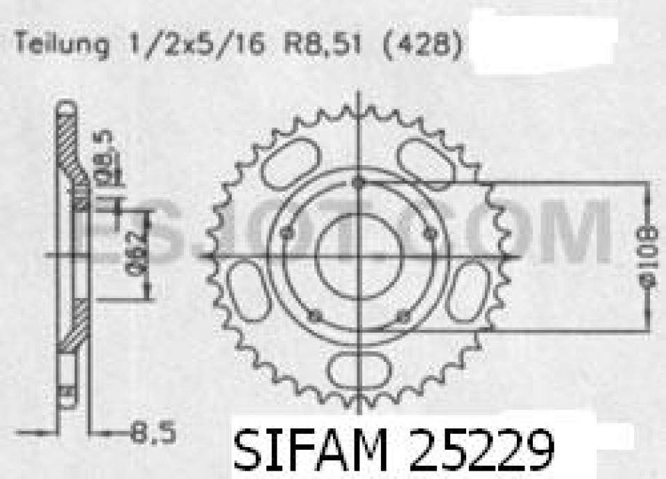 Couronne de transmission Sifam pour Moto Neuf