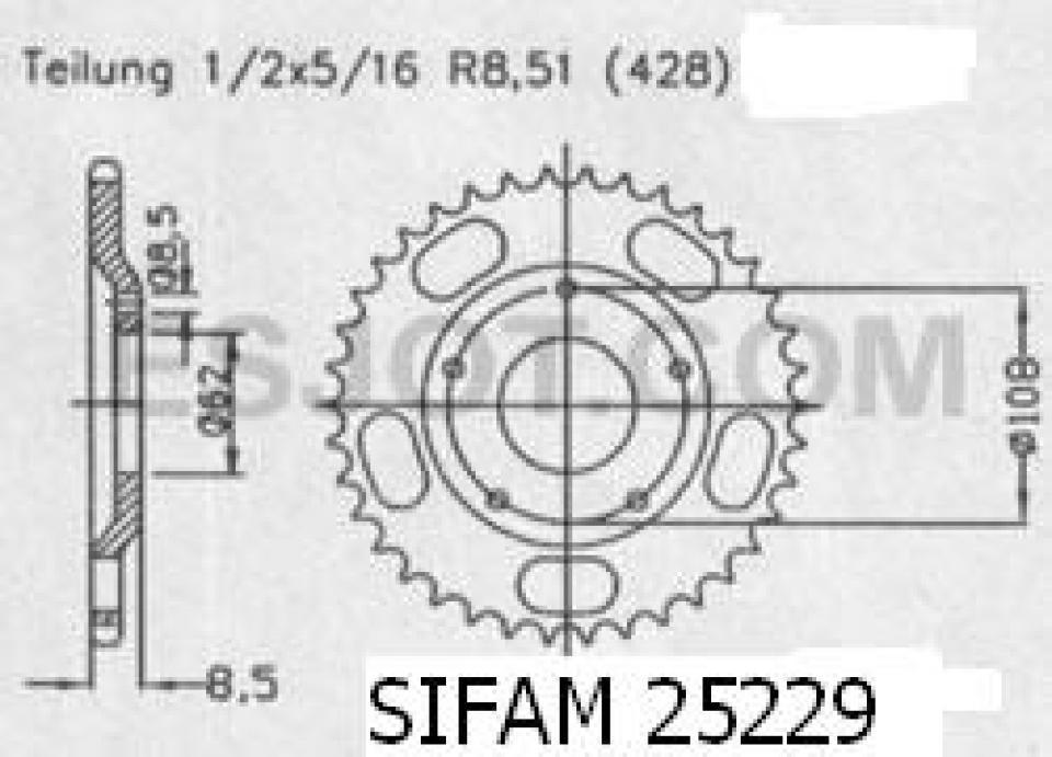 Couronne de transmission Sifam pour Moto Neuf