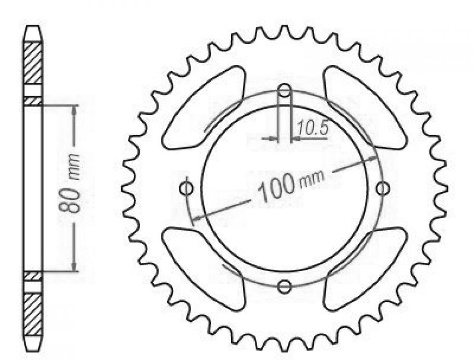 Couronne de transmission Esjot pour Moto Suzuki 125 GZ Marauder 1998 à 2011 45 dents pas 428 Neuf