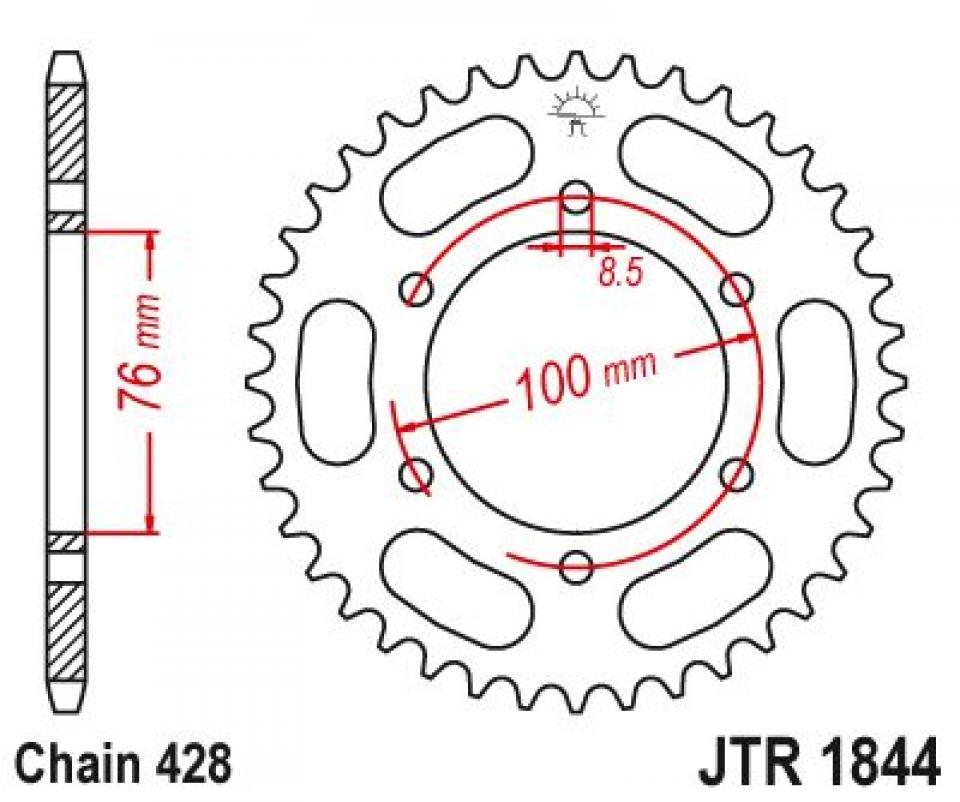 Couronne de transmission Esjot pour Moto Yamaha 125 YZF-R R3 2008 à 2019 Neuf