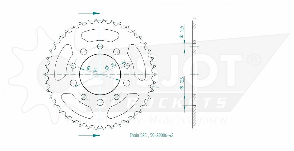 Couronne de transmission Esjot pour Moto Triumph 800 Speedmaster 2003 à 2004 Neuf