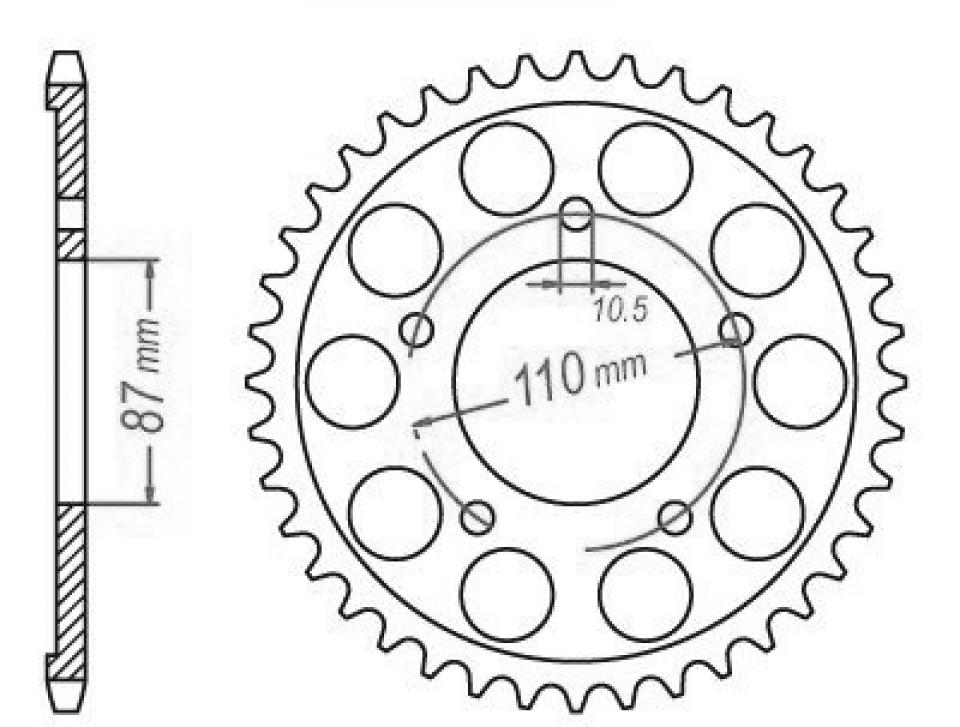 Couronne de transmission Esjot pour Moto Suzuki 650 Sv S Abs 2003 à 2006 Neuf