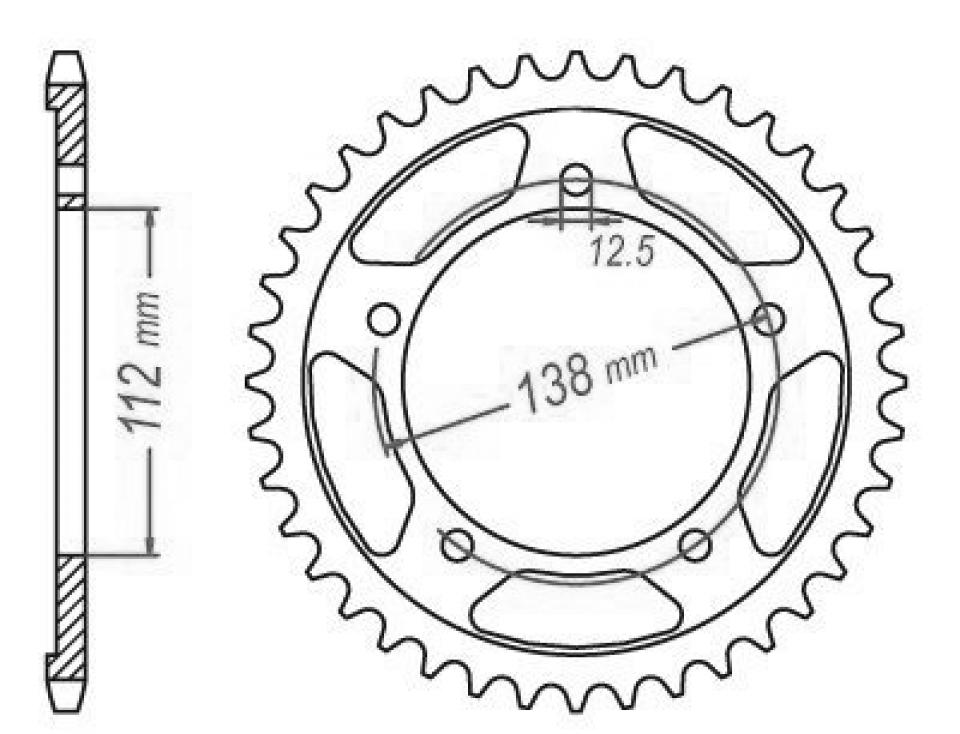 Couronne de transmission Esjot pour Moto Honda 600 Cbr Fv Fw 1997 à 1998 Neuf