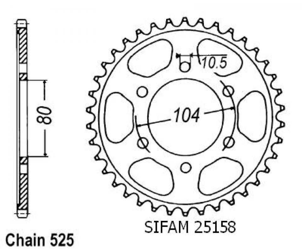 Couronne de transmission Esjot pour Moto Kawasaki 1000 Z SX 2011 à 2019 Neuf