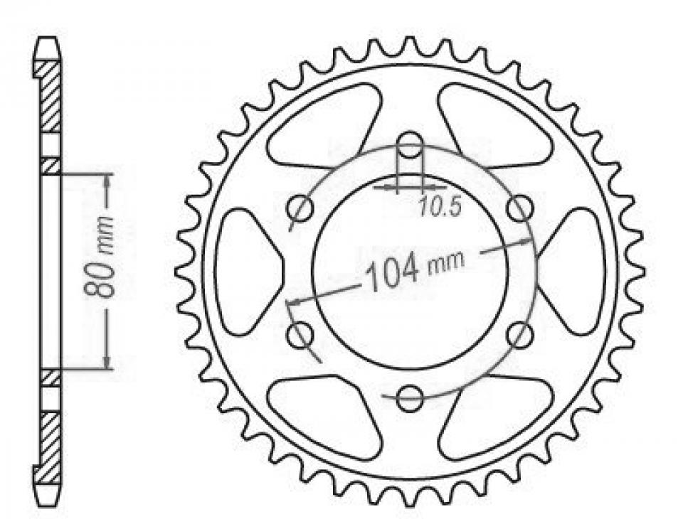 Couronne de transmission Esjot pour Moto Kawasaki 900 Z RS 2018 à 2023 Neuf