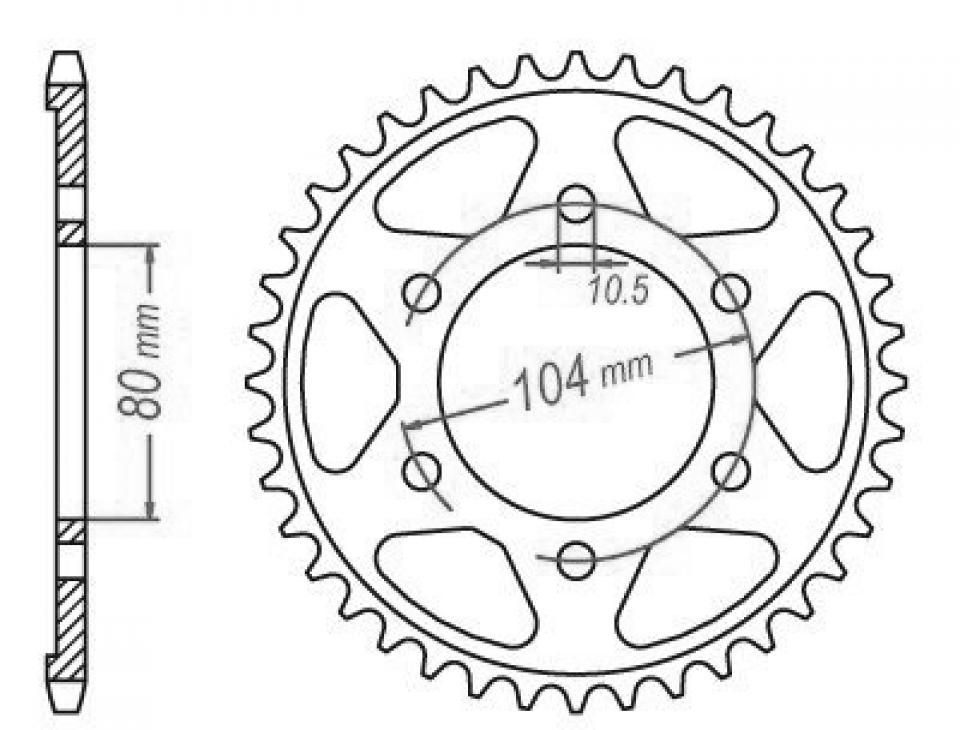 Couronne de transmission Esjot pour Moto Kawasaki 900 Z RS 2018 à 2023 Neuf