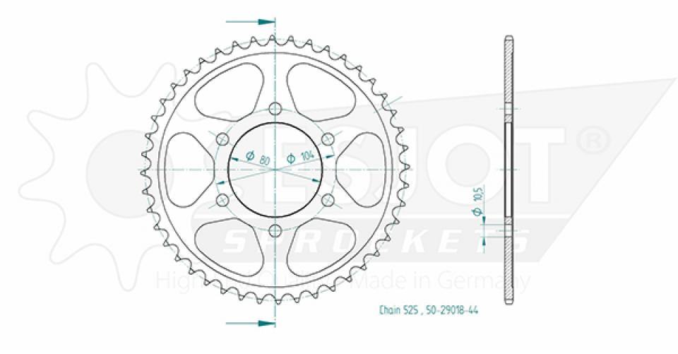 Couronne de transmission Esjot pour Moto Kawasaki 900 Z RS 2018 à 2023 Neuf