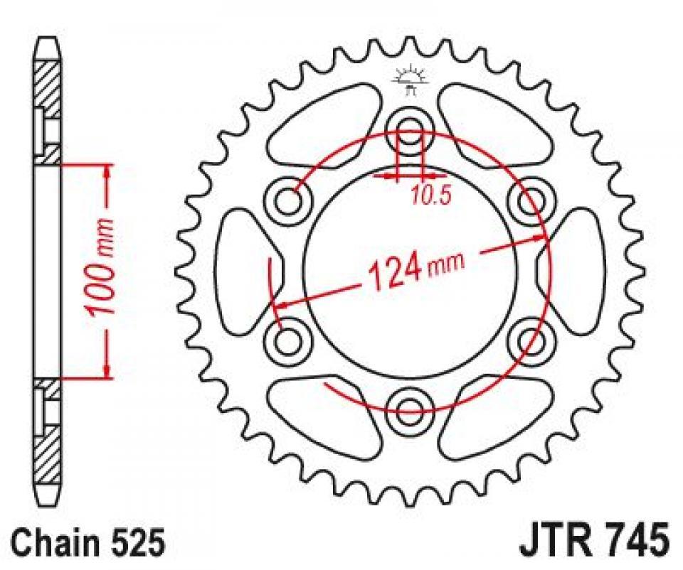 Couronne de transmission Esjot pour Moto Ducati 1000 Supersport Ss 2003 à 2006 Neuf