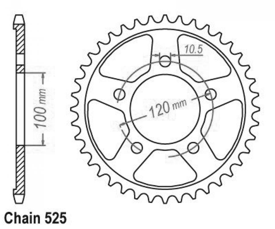 Couronne de transmission Esjot pour moto Aprilia 1000 RSV4 RR 2015 à 2019 41 dts