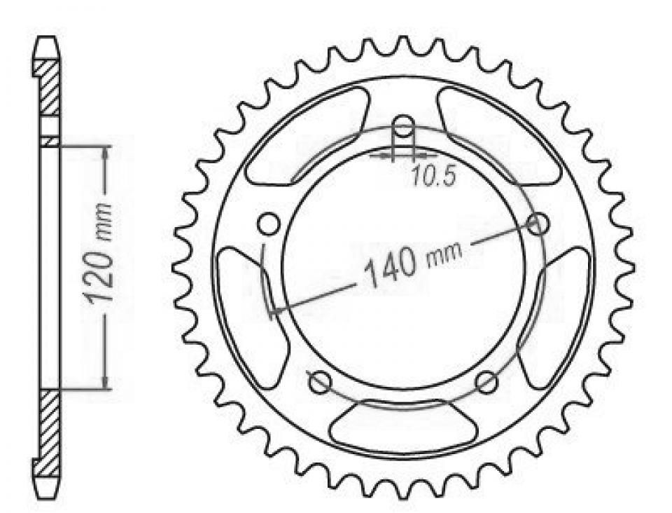 Couronne de transmission Esjot pour Moto Triumph 600 TT 2000 à 2003 Neuf