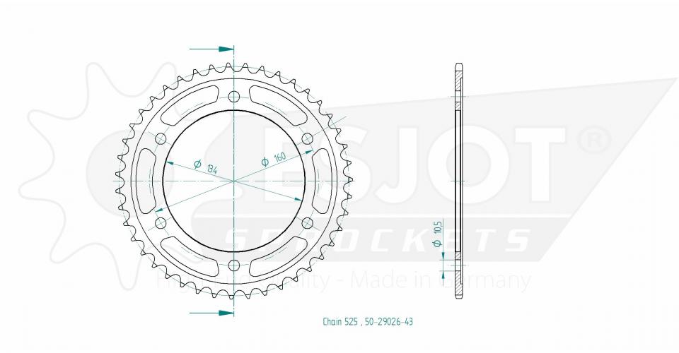 Couronne de transmission Esjot pour Auto Neuf