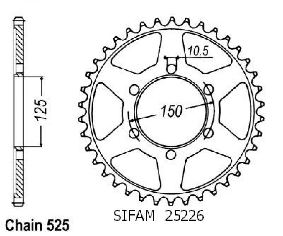 Couronne de transmission Esjot pour Moto KTM 950 Super enduro R 2006 à 2007 Neuf