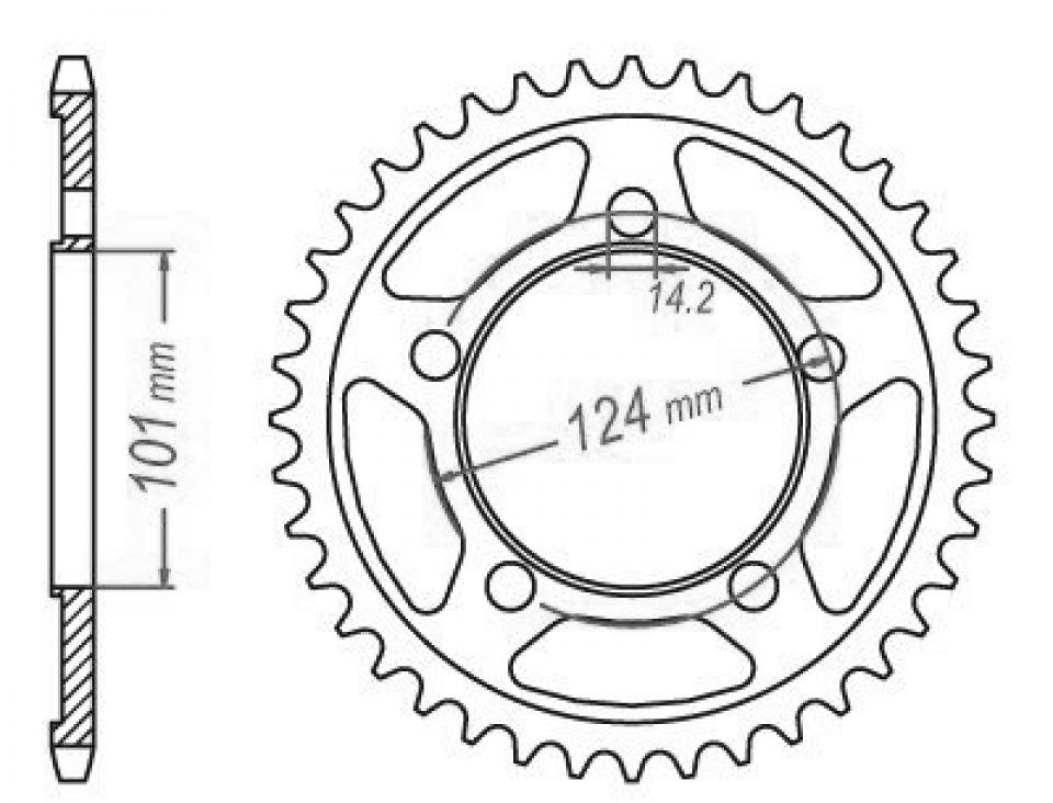 Couronne de transmission Esjot pour moto KTM 990 Supermoto R 2008 à 2011 41 dts