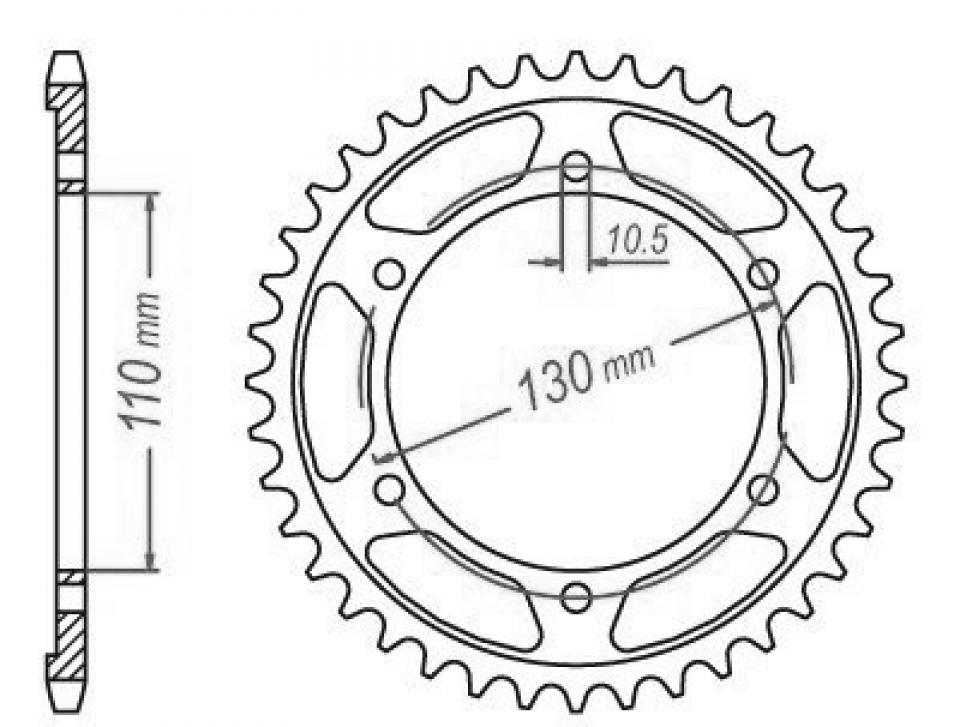 Couronne de transmission Esjot pour Moto Yamaha 850 MT-09 2013 à 2020 Neuf