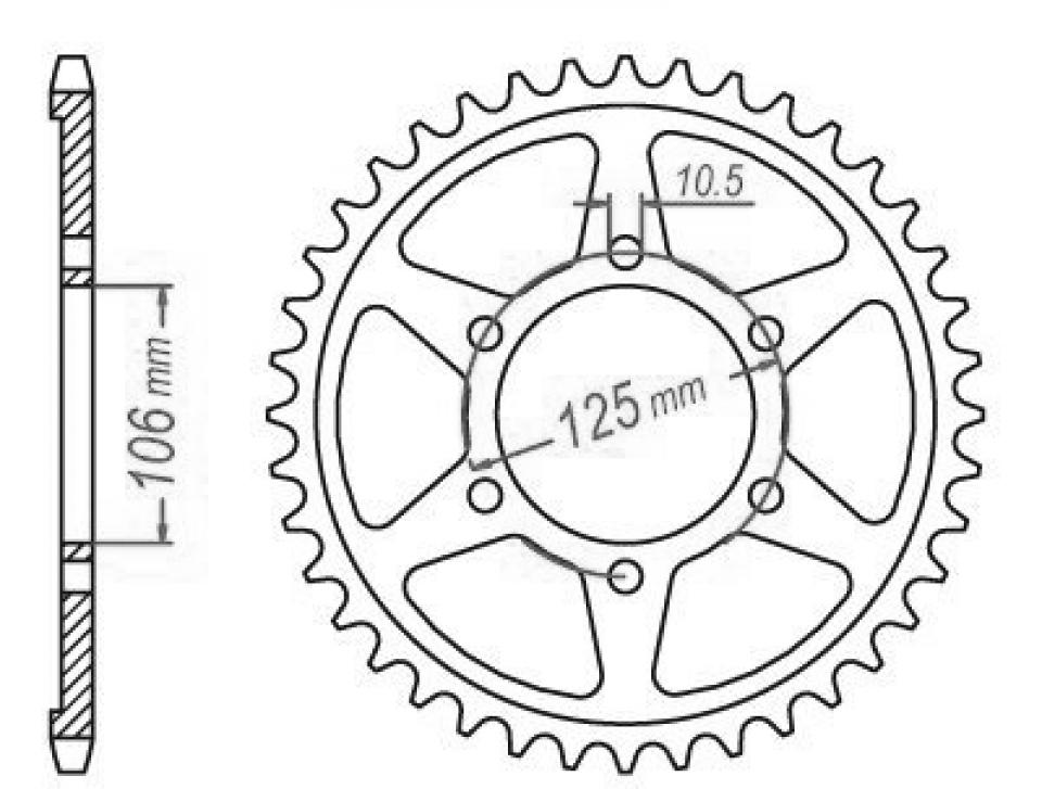 Couronne de transmission Esjot pour Moto Triumph 675 Daytona R 2011 à 2016 Neuf