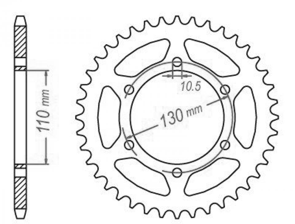 Couronne de transmission Esjot pour Moto Kawasaki 300 Z ABS 2015 à 2016 Neuf