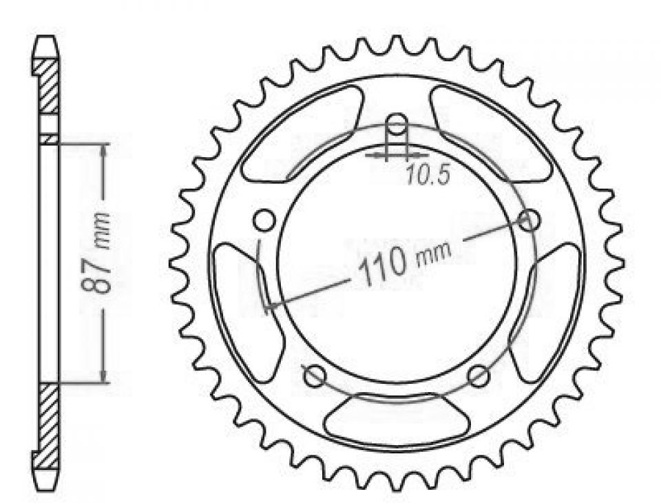 Couronne de transmission Esjot pour Moto Suzuki 500 GS E 1988 à 2003 39 dents pas 520 Neuf