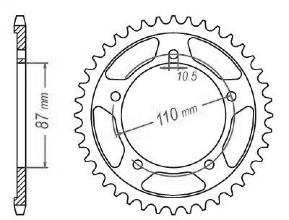 Couronne de transmission Esjot pour Moto Suzuki 500 GS E 1988 à 2003 39 dents pas 520 Neuf