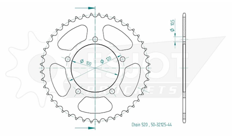 Couronne de transmission Esjot pour moto Aprilia 660 Pegaso Strada 2005 à 2010