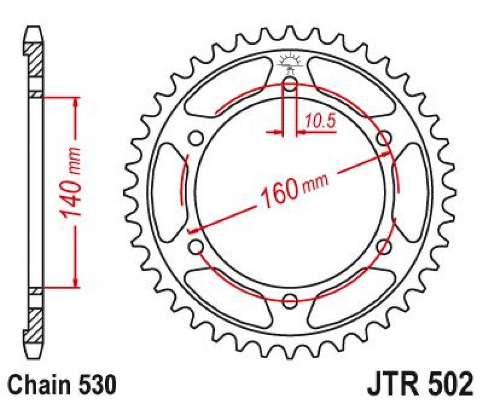 Couronne de transmission Esjot pour Moto Kawasaki 1100 Zzr Zx-11 1995 à 2001 Neuf