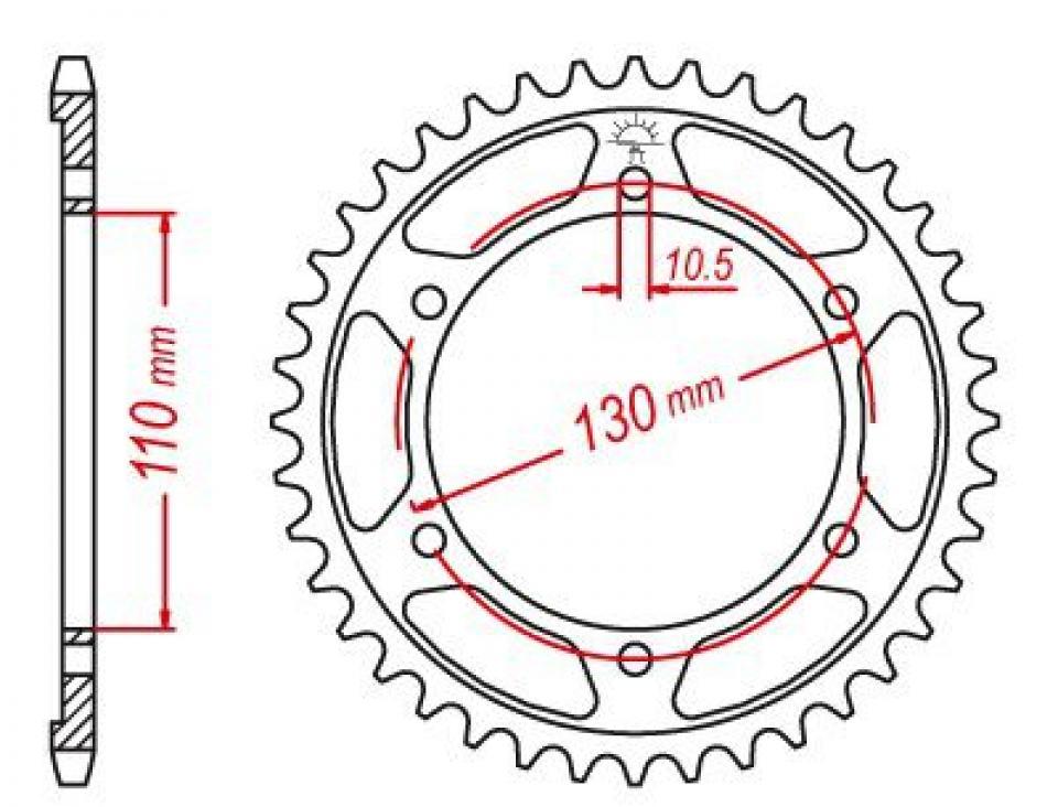 Couronne de transmission Esjot pour Moto Yamaha 1000 Fz1 Fazer N/S 2006 à 2015 Neuf